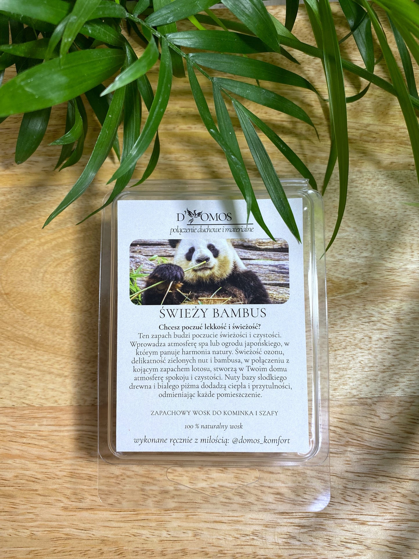 Wosk zapachowy (Wax melts) do kominków zapachowych i do aromatyzowania szaf "Świeży bambus"