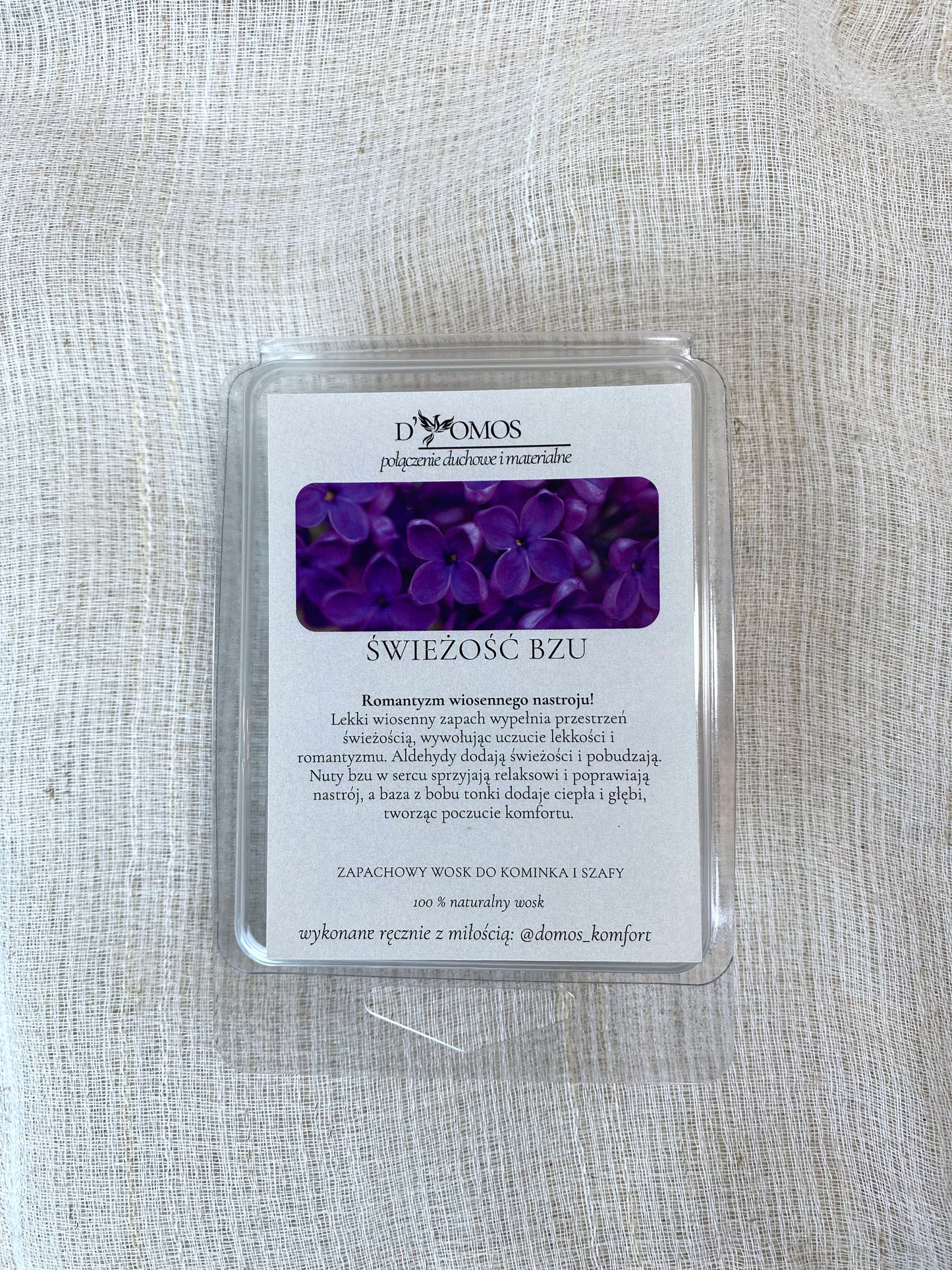 Wosk zapachowy (Wax melts) do kominków zapachowych i do aromatyzowania szaf "Świeżość bzu"