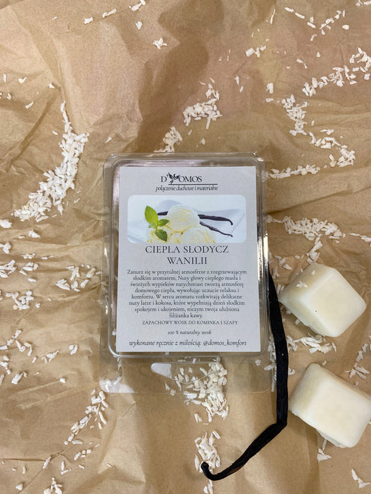 Wosk zapachowy (Wax melts) do kominków zapachowych i do aromatyzowania szaf "Ciepła słodycz wanilii"