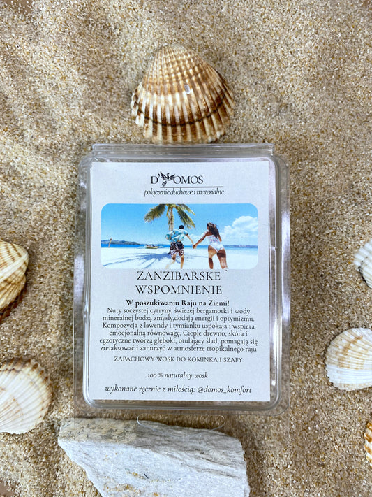 Wosk zapachowy (Wax melts) do kominków zapachowych i do aromatyzowania szaf "Zanzibarskie Wspomnienie"