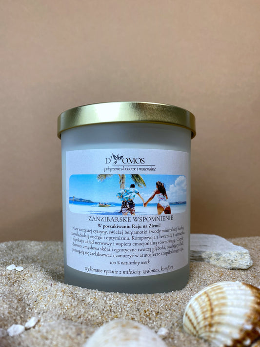 Świeca zapachowa naturalna "Zanzibarskie Wspomnienie" 280 ml