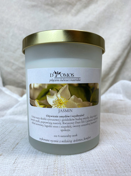 Świeca zapachowa naturalna "Jaśmin" 280 ml