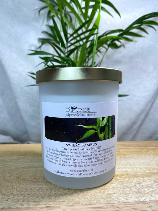 Świeca zapachowa naturalna "Świeży bambus" 280 ml