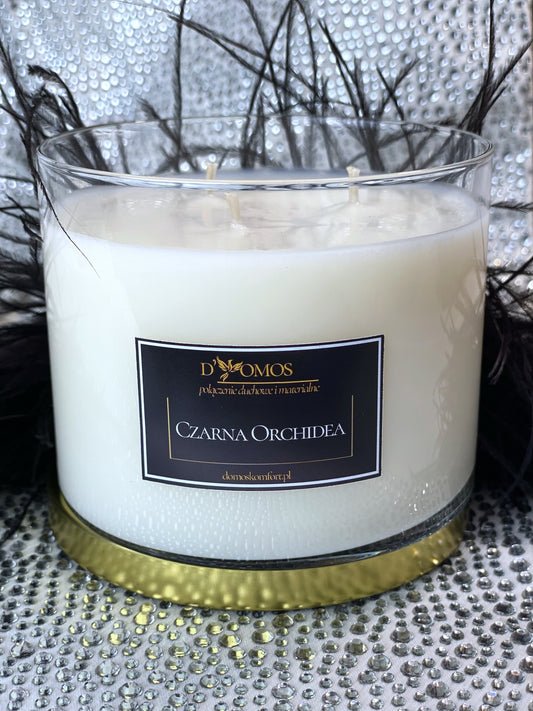 Świeca zapachowa naturalna "Czarna orchidea" 535 ml