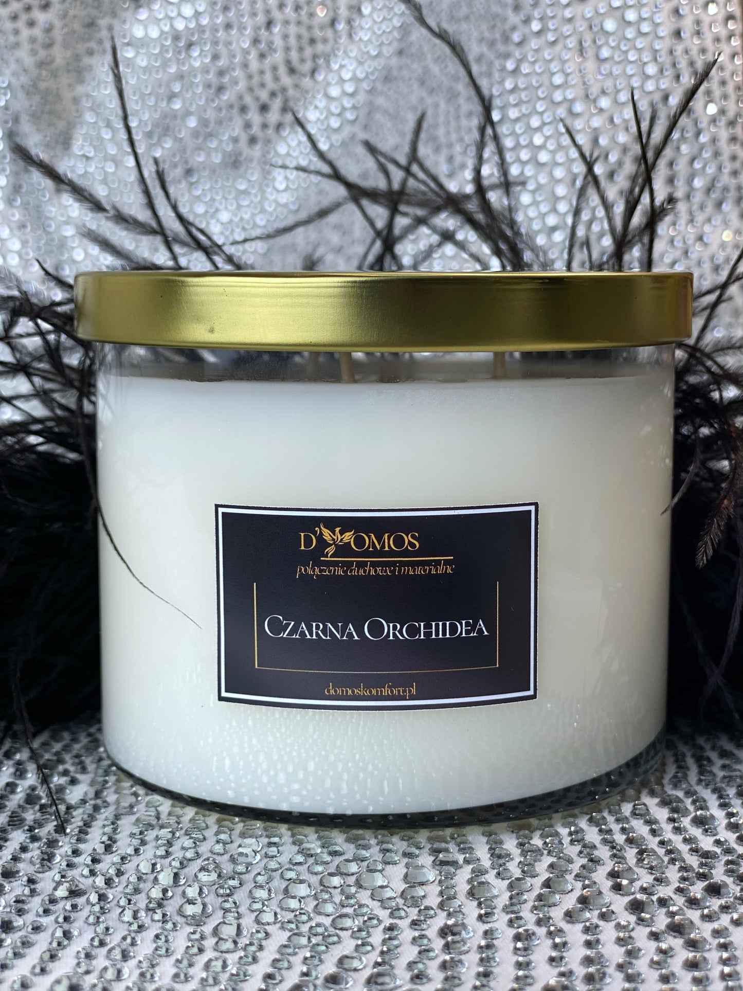 Świeca zapachowa naturalna "Czarna orchidea" 535 ml