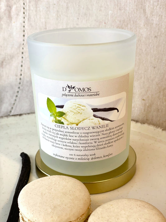 Świeca zapachowa naturalna "Ciepła słodycz wanilii" 280 ml