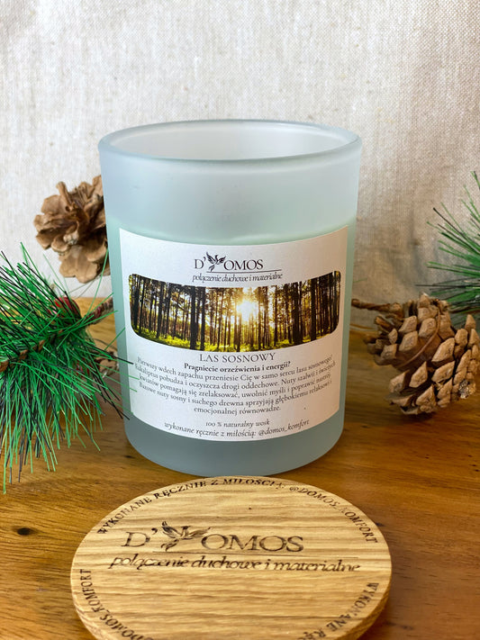 Świeca zapachowa naturalna "Las sosnowy" 280 ml