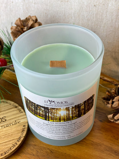 Świeca zapachowa naturalna "Las sosnowy" 280 ml
